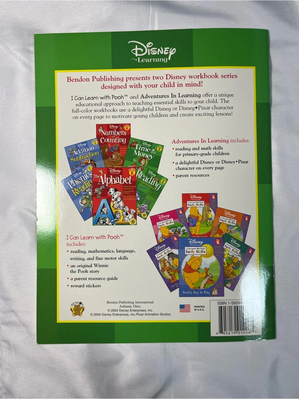 Disney Adventures in Learning Time & Money Workbook Grade 2 2005‎ NEW